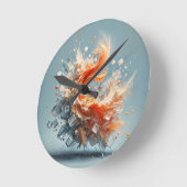 トロピカルスプラッシュ ラウンド壁時計 (傾斜)