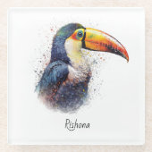 トロピカルスプレンダートゥカカスタムン ガラスコースター (正面)