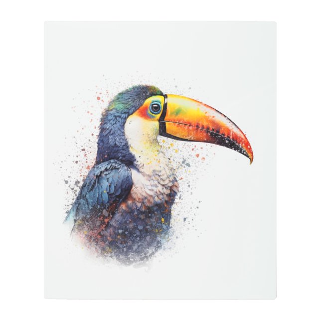 トロピカルスプレンダートゥーカン メタルプリント (正面)