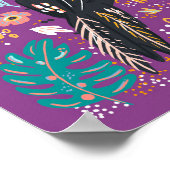 トロピカルスリーピングトゥーカンパープル子供部屋 ポスター (角)