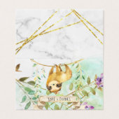 トロピカルスロース |赤ちゃんシャワーありがとう 名刺 (外部フラット)