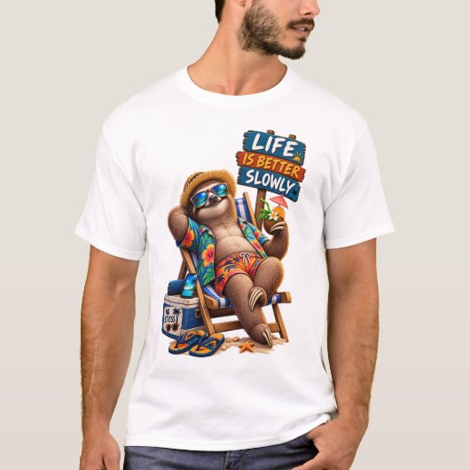 トロピカルスローヴァケーション Tシャツ (正面)