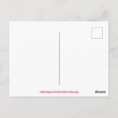 トロピカルセイシェルズアイランドパームツリービーチサンセット ポストカード (裏面)