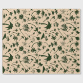 トロピカルセレニティパーム離れツリー ラッピングペーパー (フラット)