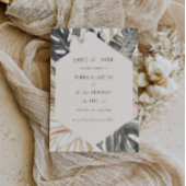 トロピカルセーブザデイトモンステラリーフ招待状 招待状