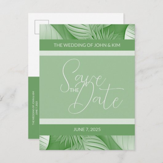 トロピカルセーブ・ザ・デート案内フォトポストカード 案内ポストカード (正面/裏面)