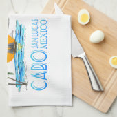 トロピカルセーリングカボサンルーカスメキシコ キッチンタオル (四つ折り)