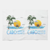 トロピカルセーリングカボサンルーカスメキシコ キッチンタオル (横)