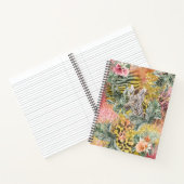 トロピカルゼブラオンアニマルプリント ノートブック (内部)