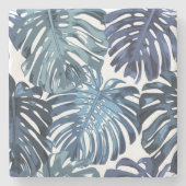 トロピカルソフトブルーホワイトビーチ離れズ ストーンコースター (正面)