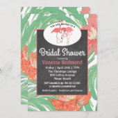 トロピカルソーリーフローラシャルボードブライダルシャワー 招待状 (正面/裏面)