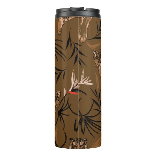 トロピカルタイガースパラダイスフラワーパターン タンブラー (裏面)