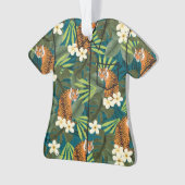トロピカルタイガーハワイアンパームジャングルアロハシャツ オーナメント (正面)