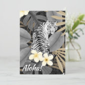 トロピカルタイガーハワイアンパームジャングルグレー 招待状 (スタンド正面)