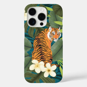 トロピカルタイガーハワイアンパームジャングルティール(緑がかった色) iPhone 16 PROケース