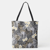 トロピカルタイガーハワイアンパームジャングルビーチバッグ トートバッグ (裏面)