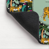 トロピカルタイガーブラックボタニカルジャングルサファリの名前 マウスパッド (コーナー)