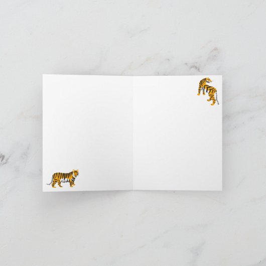 トロピカルタイガーブラック植物性ジャングルサファリキャッツ カード (内部)