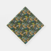 トロピカルタイガーブラック植物性ジャングルサファリキャッツ スタンダードランチョンナプキン (角)