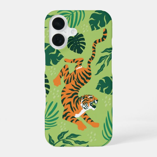 トロピカルタイガー iPhone 16ケース (裏面)