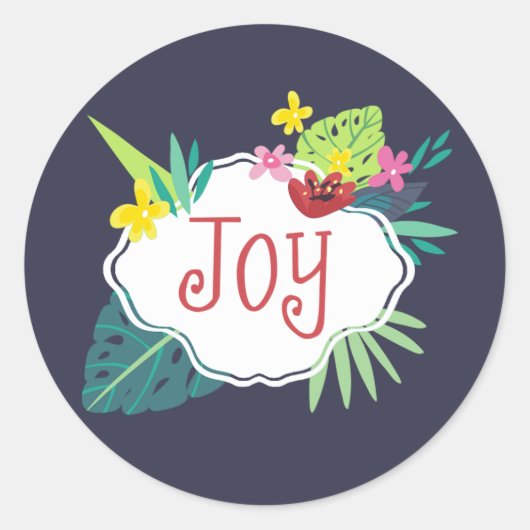 トロピカルタイディングステッカーラベル ラウンドシール (正面)