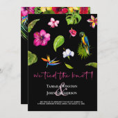 トロピカルタイドザノットたった今結婚しました披露宴 招待状 (正面/裏面)