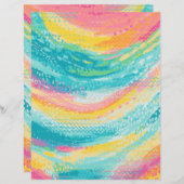 トロピカルタイドプールドリームスクレープブック紙 (正面/裏面)