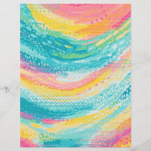 トロピカルタイドプールドリームスクレープブック紙 (正面)