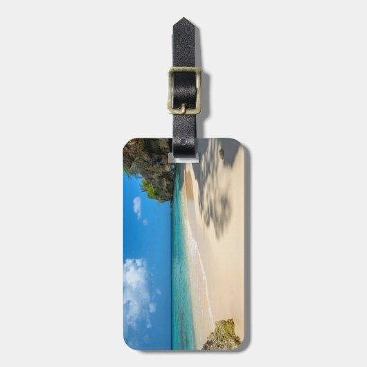 トロピカルタヒチサンディアイランドビーチ ラゲッジタグ (正面縦)