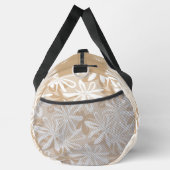 トロピカルタン白フローラルパターパーソナライズされたン ダッフルバッグ (右)