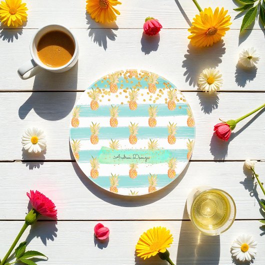 トロピカルターコイズイエロービーチ コースター