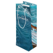 トロピカルターコイズカリブの海クルーズ写真 ワインギフトバッグ (裏面アングル)
