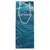 トロピカルターコイズカリブの海クルーズ写真 ワインギフトバッグ (裏面)