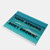 トロピカルターコイズガルフウォーターズアートウェルカム ドアマット (アングル)