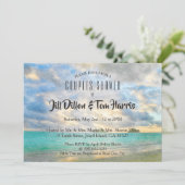 トロピカルターコイズパラダイスカップルシャワー 招待状 (スタンド正面)