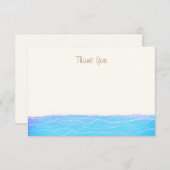 トロピカルターコイズ海波ありがとう サンキューカード (正面/裏面)