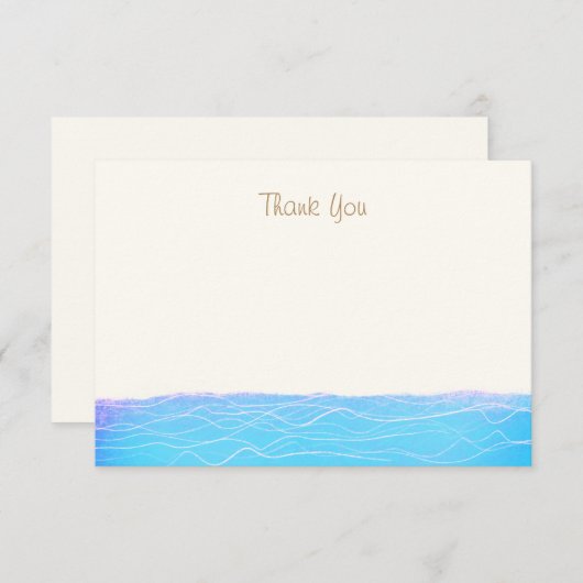 トロピカルターコイズ海波ありがとう サンキューカード (正面/裏面)