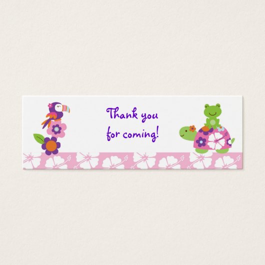 トロピカルタートルフロッググディーバッグラベルギフトラベル (正面)