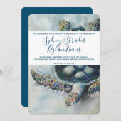 トロピカルタートル結婚式招待状 招待状 (正面/裏面)