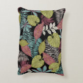 トロピカルダッ葉クデザイン：テキスタイルパターン アクセントクッション (裏面(縦))