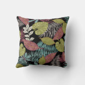 トロピカルダッ葉クデザイン:テキスタイルパターン クッション (裏面)