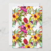 トロピカルダブル卒業パーティー招待状 招待状 (裏面)