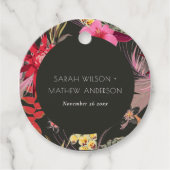 トロピカルダークボホイベリッドレッド赤面結婚フローラ フェイバータグ (正面)