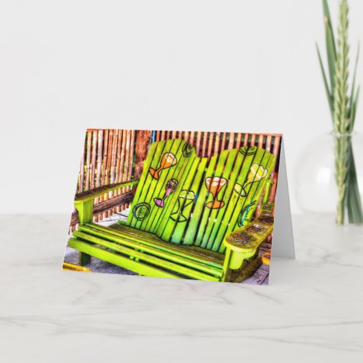 トロピカルチェアグリーティングカード カード (正面)