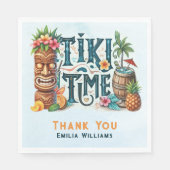 トロピカルチキ結婚パーティールアウ(ハワイ式宴会)ブライダルシャワー スタンダードランチョンナプキン (正面)