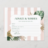 トロピカルチックパームアドバイスとウィッシュブライダルシャワー (正面/裏面)