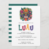 トロピカルチモダンキルアウ（ハワイ式宴会）カクテルパーティー夏 招待状 (正面/裏面)