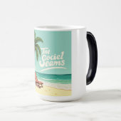 トロピカルチル – パームツリー&ビーチチェアTシャツ モーフィングマグカップ (正面右)