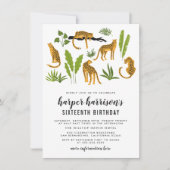 トロピカルチータジャングルバースデーパーティー 招待状 (正面)