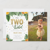 トロピカルツーワイルドバースデー招待状の写真 招待状 (正面)